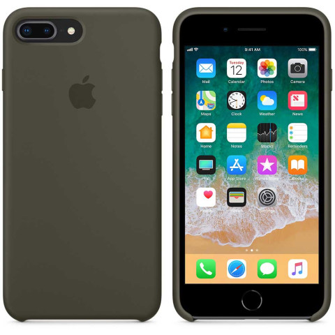 Чехол LUX Silicone Case для Iphone 8 Plus Dark Olive
